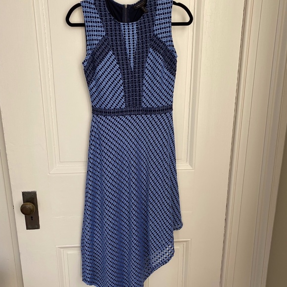 BCBGMAXAZRIA Blue Asymmetrical Dress, Sz XXS - Picture 1 of 4